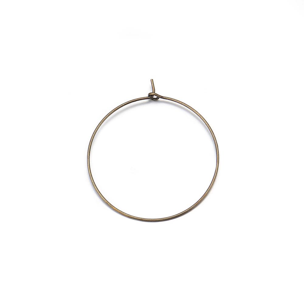 50pcs/lot Big Hoops Circle Earrings Gold Color  Round Earring Wire Circle for DIY Dangle Drop Earring Jewelry Making Accessories