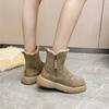 Popular snow boots for women 2024 new winter fashion trend warm and plush thick casual boots anti slip classic cotton shoes