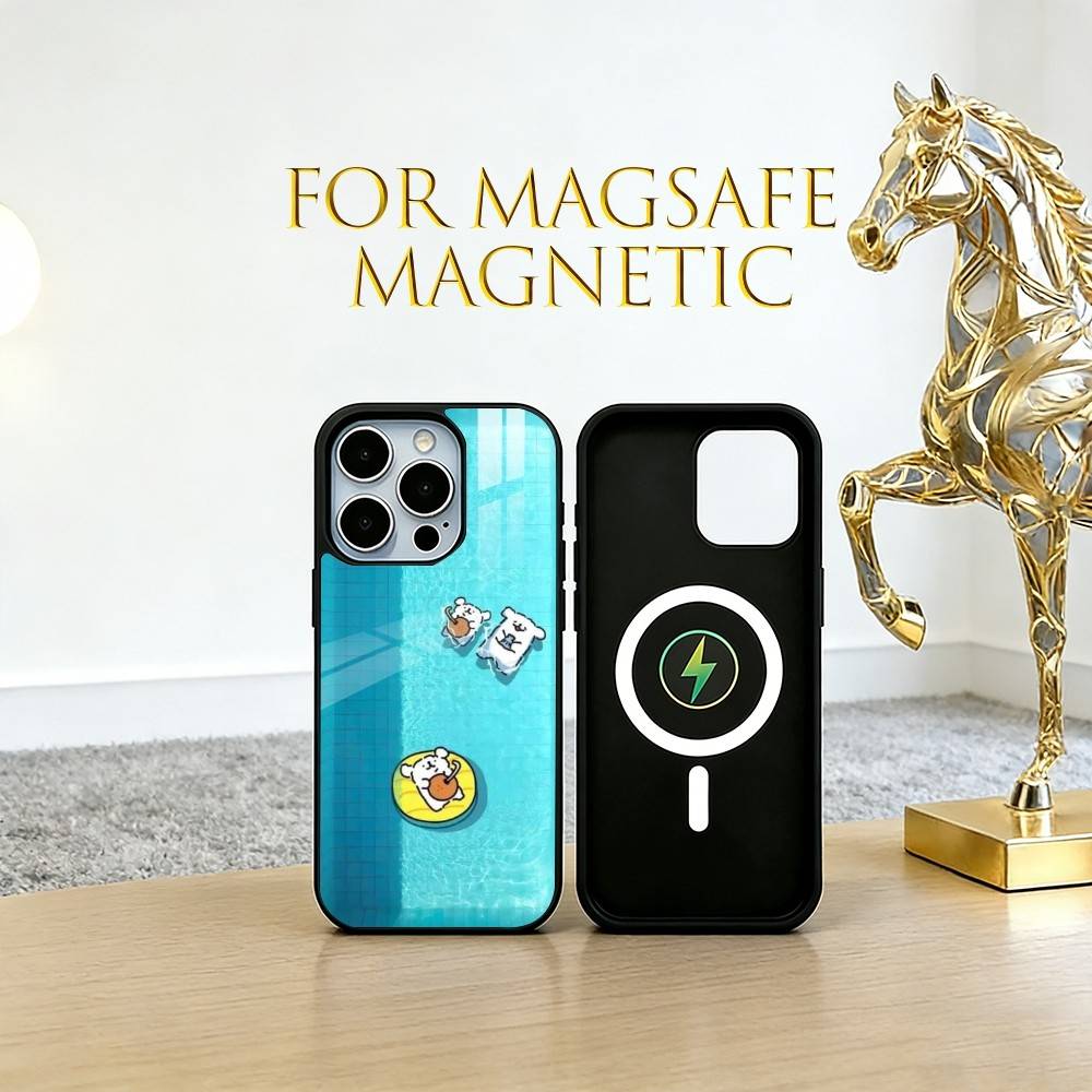 Beautiful Cartoon Phone Case For iPhone17,16,15,14,13,12,11 Plus,Pro Magnetic with Magsafe Wireless Charging