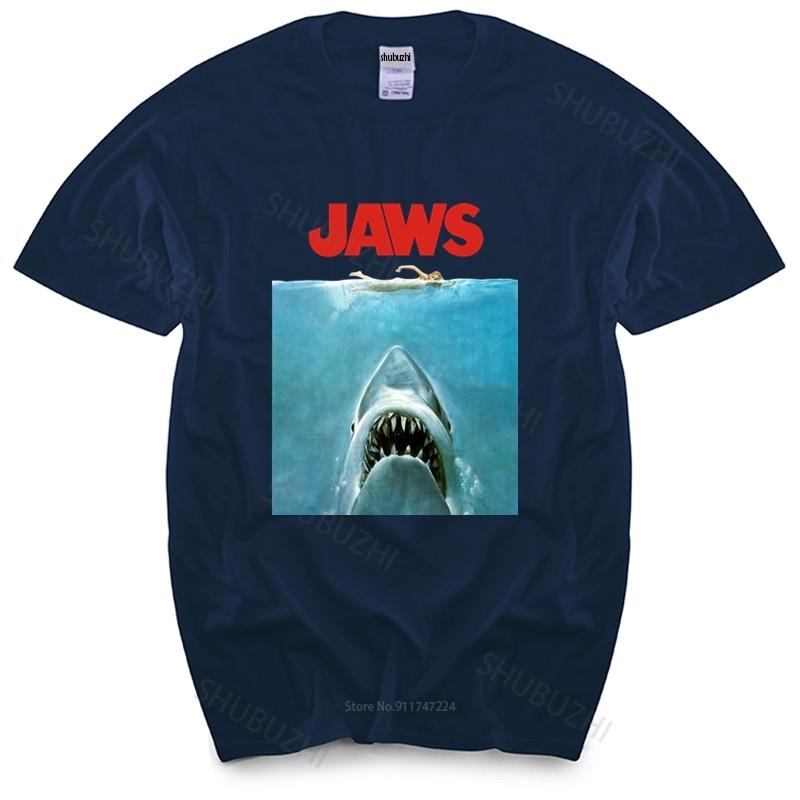 summer tshirt Unisex brand teeshirt Jaws Movie Vintage Poster Licensed Adult T Shirt new cotton Unisex t shirt drop shipping S