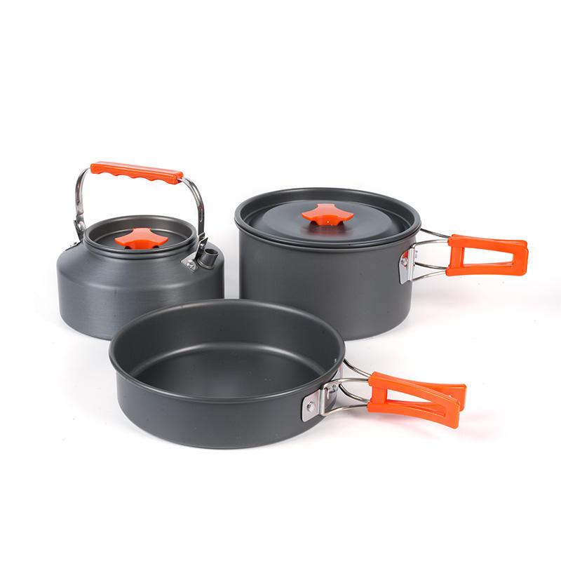 Portable Camping Cooking Set - Non-stick Lightweight Camping Pots and Pans Set, Suitable for Camping and Backpacking Trips