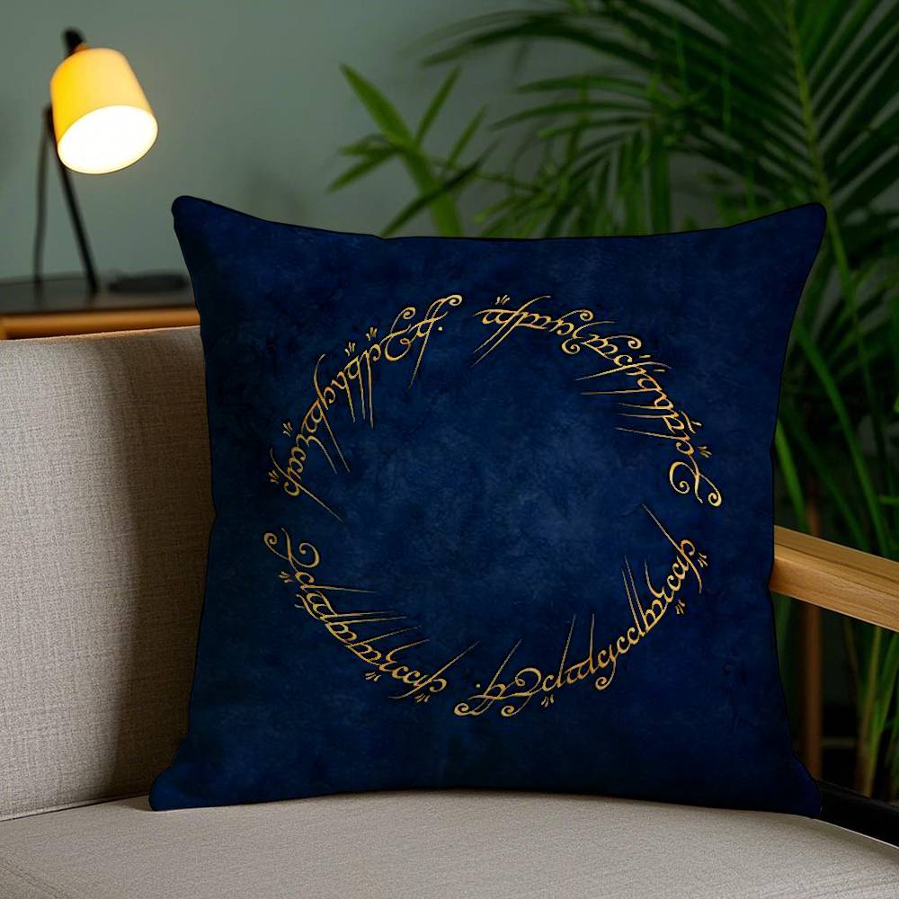 The L-Lord Of The R-Rings Pillow Case Sofa Short Plush Double-Sided Hd Printing Room Home Office Gift Cushion Cover
