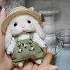 Clothes and Hats Gardener Little Rabbit Doll Handmade Rabbit Plush Doll  Backpack Decor