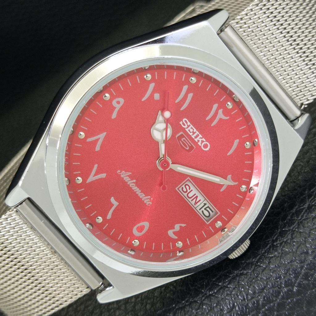 

АВТОМАТИЧЕСКИЕ ВИНТАЖНЫЕ ВОССТАНОВЛЕННЫЕ ЧАСЫ SEIKO 5 JAPAN 6309A МУЖСКИЕ С КРАСНЫМ ЦИФЕРБЛАТОМ a441386-5 Sk-a441386