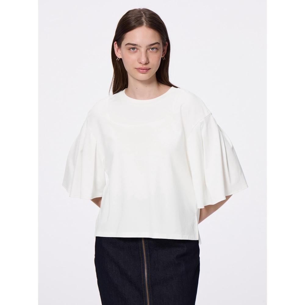 

GU by Uniqlo Расклешенный рукав T Z+e 01 OFF WHITE/XS