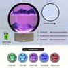 LED RGB Sandscape Lamp 3D Moving Sand Art Frame Night Light with Remote with 16 Colors Hourglass Light 3D Deep Sea Display