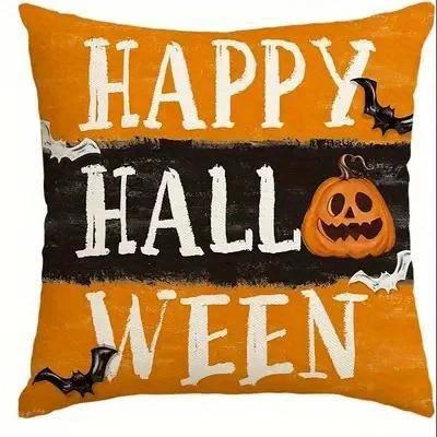 Trick Or Treat And Happy Halloween Themed Pillowcases For Spooky Decor! Sofa Cushion Cover Holiday Party Decoration Gift