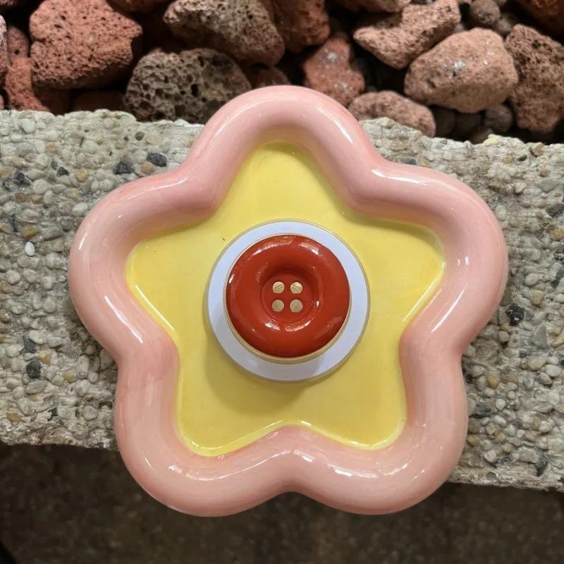 

Korean Cute Color Button Magnetic Holder Grip Tok Griptok Phone Stand Holder Support for IPhone 16 15 for Pad Magsafe Smart Tok