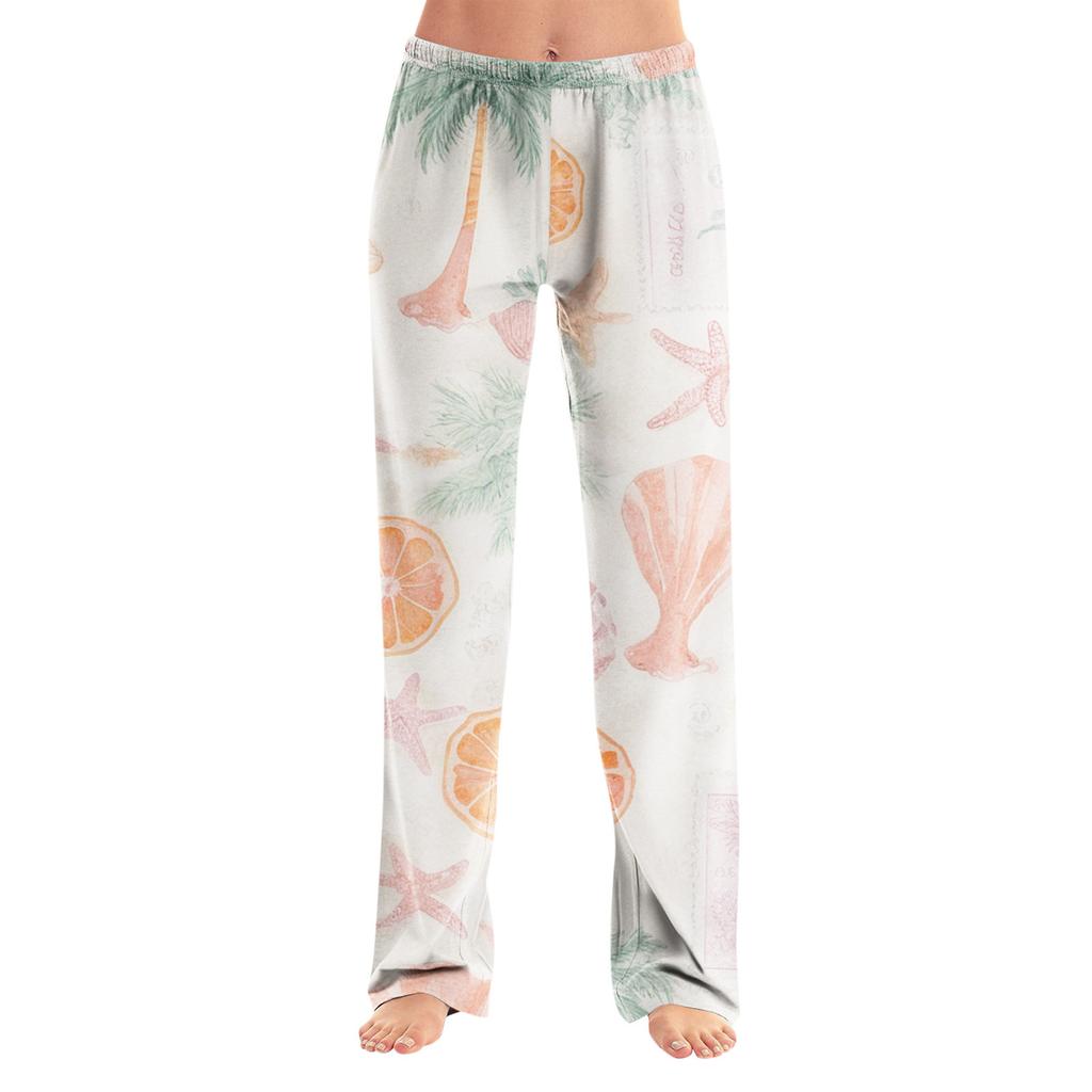 Anime-Pyjamahose, Nachtwäsche, lässige Hose mit Kordelzug und elastischer Taille, bequeme, gerade, lockere Yoga-Hose