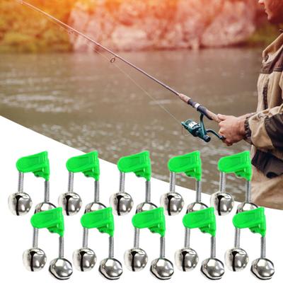 10Pcs Fishing Bite Alarms High Sensitivity Loud Sound Universal Simple Installation Fishing Rod Bells Fish Bites Indicators