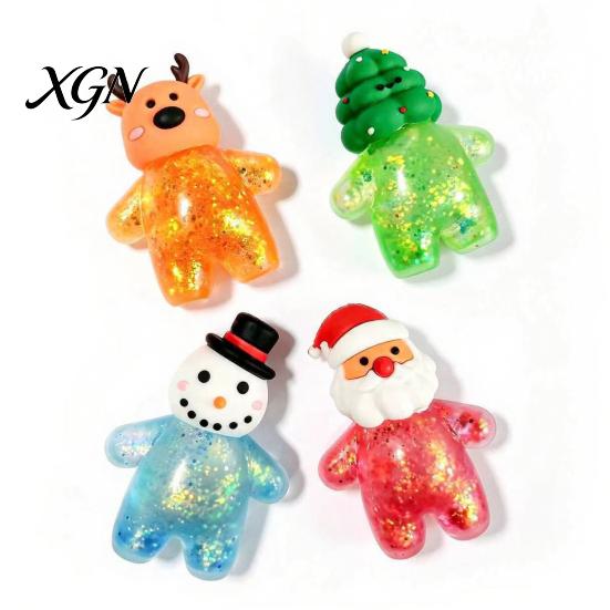 Calm Down Tools for Home Christmas Santa Snowman Squeeze Stress Ball, Slow Rising Soft TPR Balls Fidget Toy Anxiety Relief, Cute Holiday Decompression