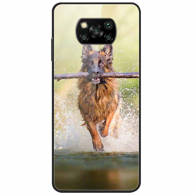 Etui na Poco X3 Pro Modne Urocze Szkło Hartowane Luksusowe Pokrowce Coque dla Xiaomi Poco X3 NFC Etui PocoX3 X 3 Zderzak Ochronny