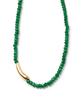 Polalita Green Bead Gold Point Necklace (Plt-Nl-015_Gn)