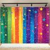 Colorful Rainbow Gradient Starry Sky Banner Background Decorative Photography Background for Adult Children's Birthday Parties