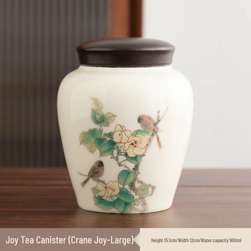 

Nierxin Chinese Retro Ceramic Tea Storage Jar