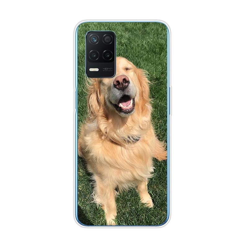 Cute Golden Retriever For Realme 8 8i V3 V5 GT Neo Flash Edition Explorer Master Neo2 Narzo 30 50i 50A C21Y Phone Case