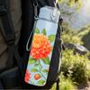1PC Bright Orange Red Peony Flower Print 750ml Color Plastic Sports Water Bottle Leakproof Flip Straw Lid Suitable for Sports Office Home Use