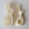 3D Easter Bunny Candle Silicone Mold Cute Rabbit Aromatic Candle Plaster Mould DIY Handmade Soap Making Tool Baking Cake Decor