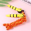 2 Pcs Wooden Jump Rope Premium Material Cartoon Design Easy Grip Handles Ideal for Home School Fitness Exercise Yellow
