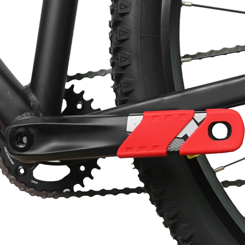 4PCS Silicone Bike Crank Sleeve Arm Boots Protector Accessory (Red)