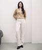 MIND BRIDGE WOMEN [W] Deep Curved Wide Light Beige Denim Pants
