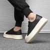 American big head black and white contrasting color first layer cowhide derby shoes cleanfit muffin board shoes platform RO high street tide shoes