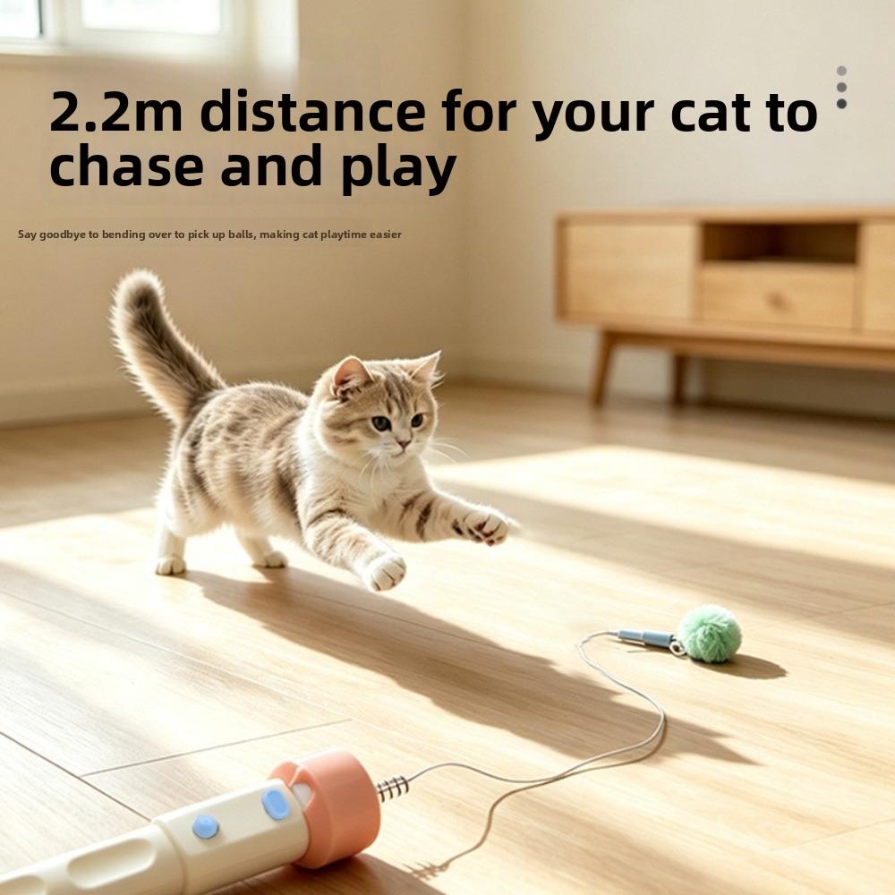 Electric Automatic Cat Toy ABS Interactive Cat Toy Fun Cat Teaser Wand For Kitten