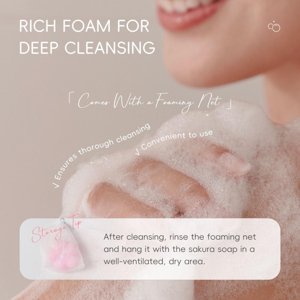 Creative Petal Shaped Handmade Soap Gentle Cleansing Sakura Scent Radiant Hydration