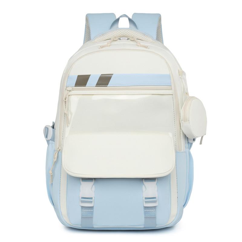 Casual Large Minimalist Capacity Backpack With Color Blocking Design For Daily