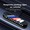 JKGN2 Suede Temporary Car Parking Phone Number Card Plate Park Stop For BMW M 1 3 4 5 6 7 Series X1 X3 X4 X5 G20 G38 F48 E36 E39