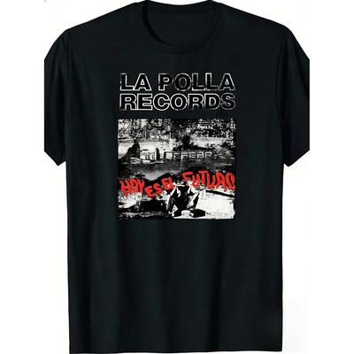 90s Retro Spanish Punk Band La Polla Re Records _ Casual Round Neck T-shirt for Spring and Summer, Fun and Personalized Shirt