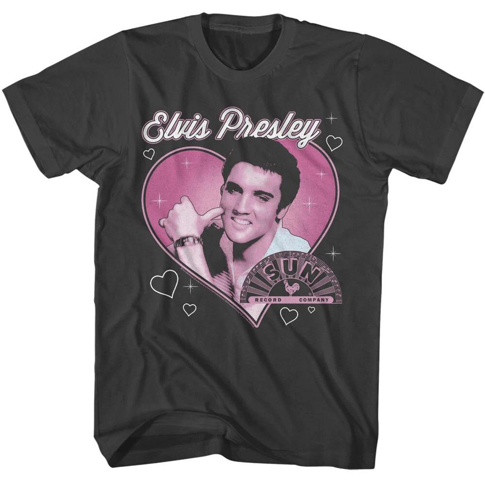 Elvis Presley Photo Hearts Men s T Shirt Rock Music Sun Records XL