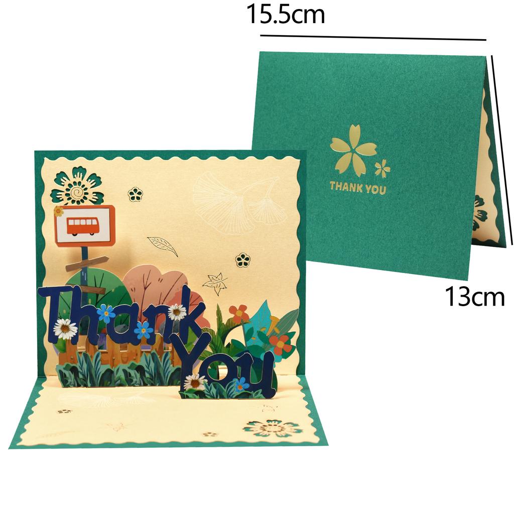 Thanksgiving Day Card 3D Pop Up Thank You Greeting Cards