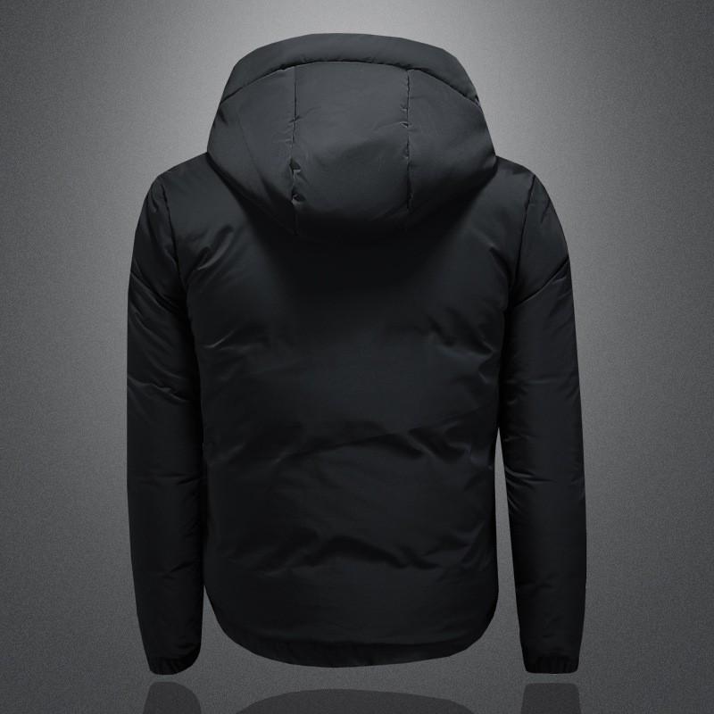 Mens Winter Warm Hooded Down Jacket Casual Stylish Outerwear 86-90% White Duck 680FP