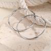 Minimalist Stainless Steel Hoop Earrings for Women,18K Gold Plated Large Earrings Wave Shape Big Hoops,2026 New Fashion Jewelry