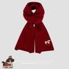 Japanese cute puppy embroidered knitted scarf autumn and winter warm and cold-proof fashion versatile high-end scarf student