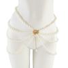Golden Multilayer Body Chain Y2K Beadeds Body Chain Elegant Pearl Waist Chain  Dress