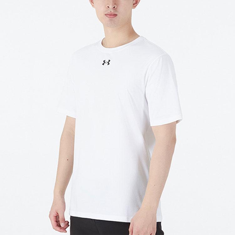 Under Armour Logo Print Pullover T-Shirt Men Tops White 21500539-100