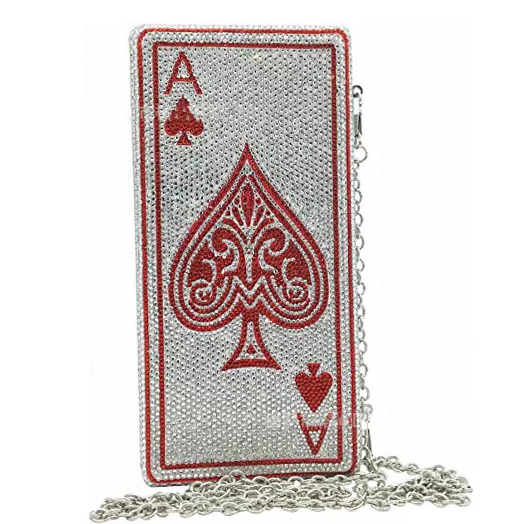

Червоний клатч Red Heart Queen Diamond - Модна європейська та американська маленька квадратна сумка