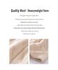 Heavyweight Thickened Wool Cashmere Knit Hat - Double Layer, Warm, Pure Color