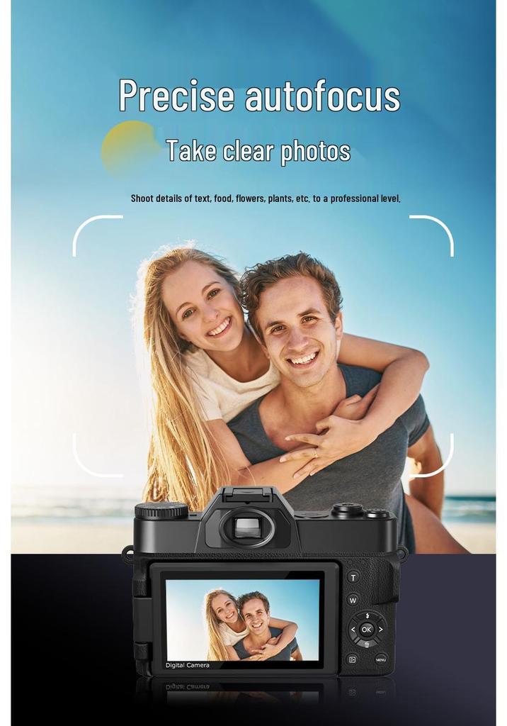 6K Ultra HD Digital Camera 64MP with 3.0 Flip Screen & Wide Angle LED - Mirrorless R10