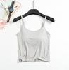 Modal Padded Crop Tank with Bra Cup & High Waist Shorts - Women's Summer Lingerie Set