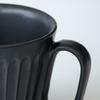 Wired Beans Kasama Ware Shinogi Black for a Lifetime Companion Mug, 240ml, Matte,