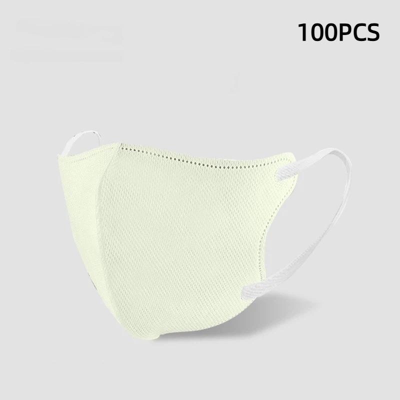 100Pcs Face Masks Japanese Style 3D Face Mask Adult Disposable Breathable Masks