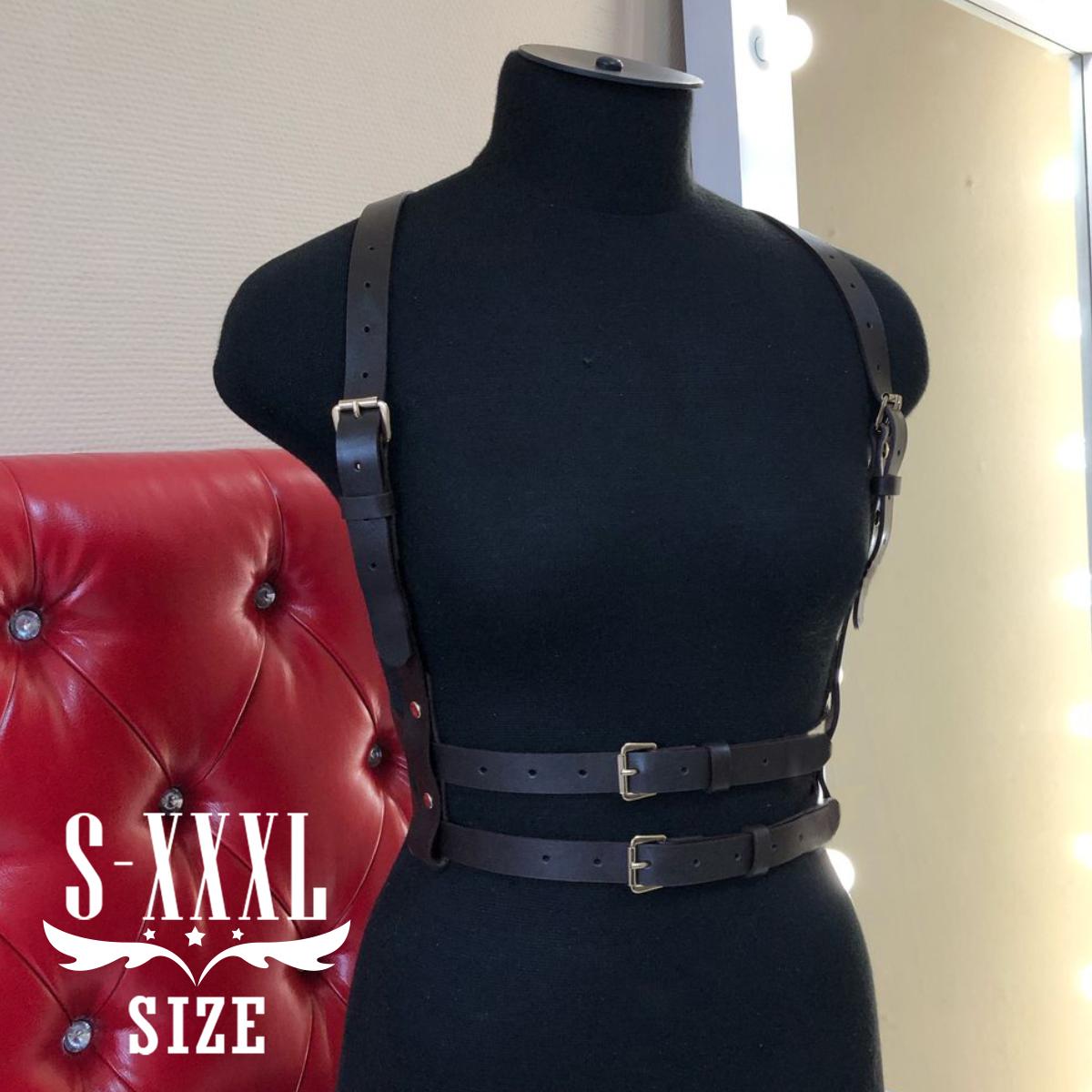 

Plus Size Women S Belt, Pu Leather Harness Belt For Women, Harness Top Belt, Chest Harness, Goth Accessories For Party Dating. M