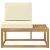 Outdoor End Sofa White 91 X 63 X 73 Cm Solid Acacia Wood