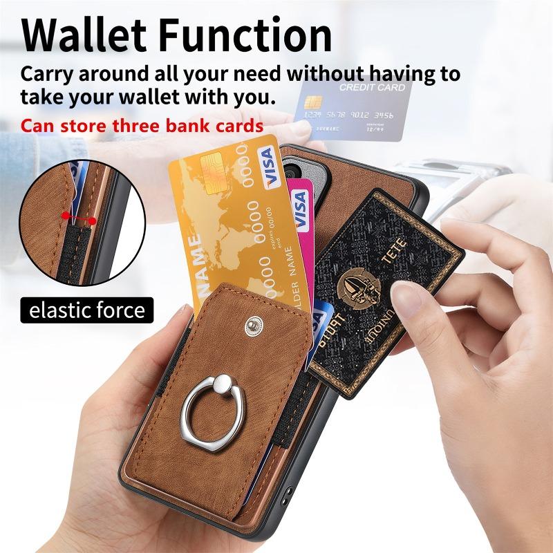 For Huawei Honor 600 Smart Leather Magnetic Wallet Card Slot Ring Holder Case For Honor X7E Plus Shockproof Stand Cover Bumper