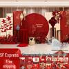 Chinese Wedding Engagement Backdrop and Decoration Set