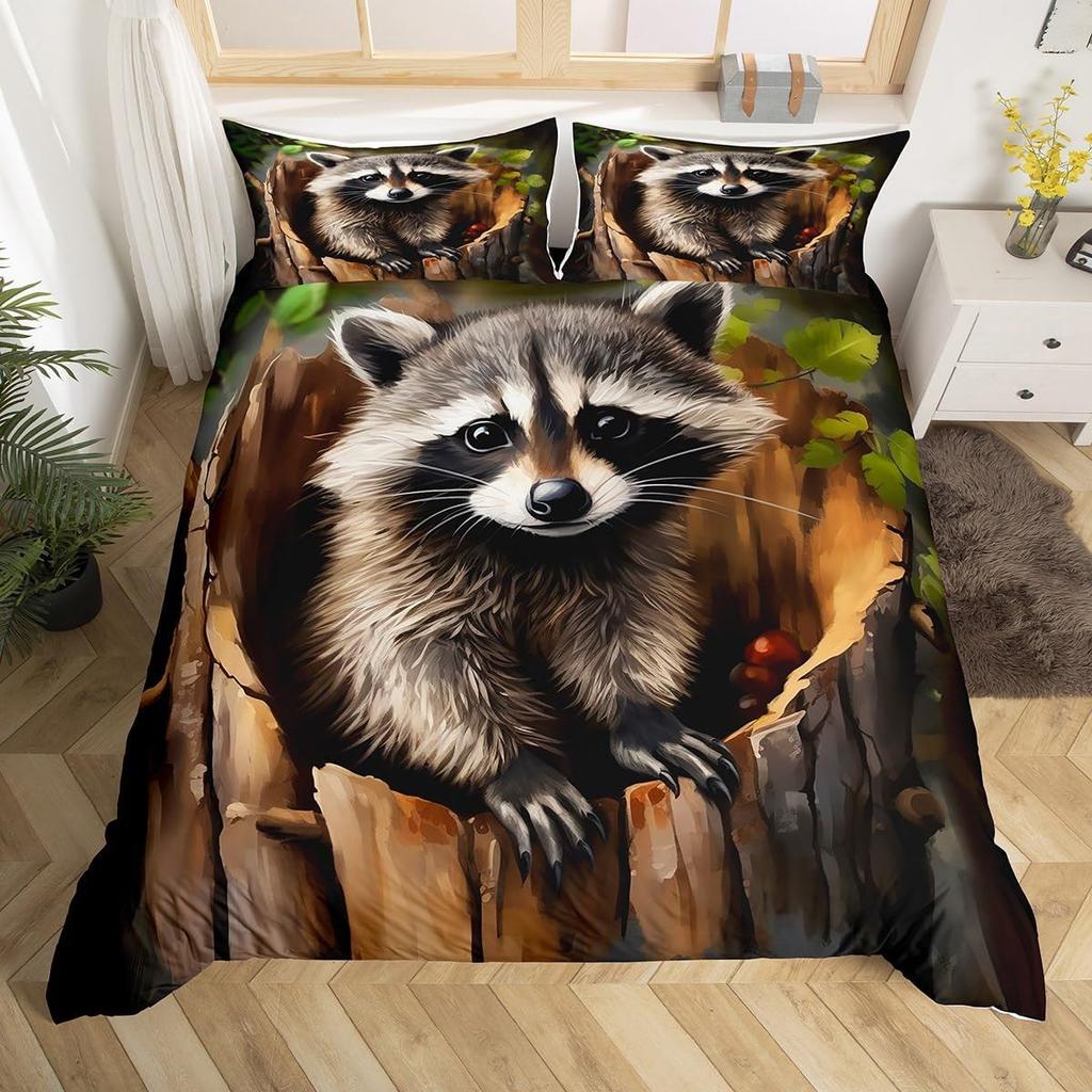 Comforter Raccoon Galaxy Bedding Set Queenstarry Sky Comforter Set For Child Teen Roomwild Animal Ferret