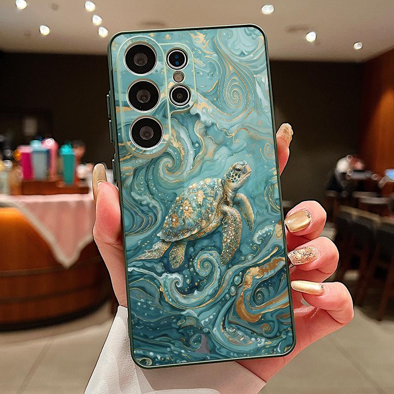 Turtle Fish Print Case For Samsung S26 S25 Ultra S24 S23 FE S22 A15 A16 A17 A35 A36 A37 A54 A55 A56 A57 5G Magnetic For Magsafe Matte Cover
